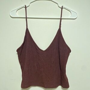 Brandy Melville Ribbed Maroon Camisole Top